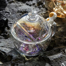 Axyaa Astronaut Glass Breakfast Cup with Lid and Spoon