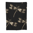 Axyaa Vintage Dragonfly Fine Art Throw Blanket - Soft Beds Multi-Purpose Designer Blanket