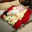 Axyaa Big Eye Red Apple Long Pillow for Comfortable Sleep and Support