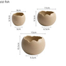 Axyaa Ceramic Eggshell Bowl Set - Ideal for Desserts, Steamed Eggs, Oats, Soups, and Snacks.