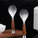 Axyaa Stainless Steel Rice Scoop with Wooden Handle - Non-Stick Kitchen Spatula