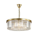 Axyaa Metal and Crystal Pendant Light - Stylish LED Chandelier for Living Room