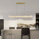 Axya Marble Long Pendant Light - Elegant Stone LED Chandelier