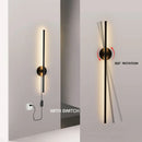 Axyaa Rotatable Black Wall Sconce Light for Living Room Bedroom - Modern Interior Fixture