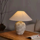Axyaa Ceramic Desk Lamp LED Floor Light Fabric Lampshade