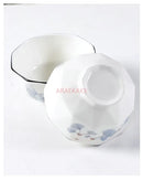 Axyaa Ceramic Rice Bowl Set of 10 - Elegant Tableware for Home