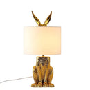 Axyaa Modern Rabbit Shade Table Lamp LED Night Light Fixture Fabric Lampshade