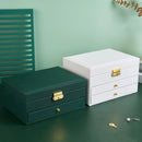 Axyaa 3-Layer Jewelry Organizer Box for Earrings, Rings, Necklaces - Mirror & Exquisite Gift