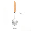 Axyaa Stainless Steel Wooden Cutlery Set