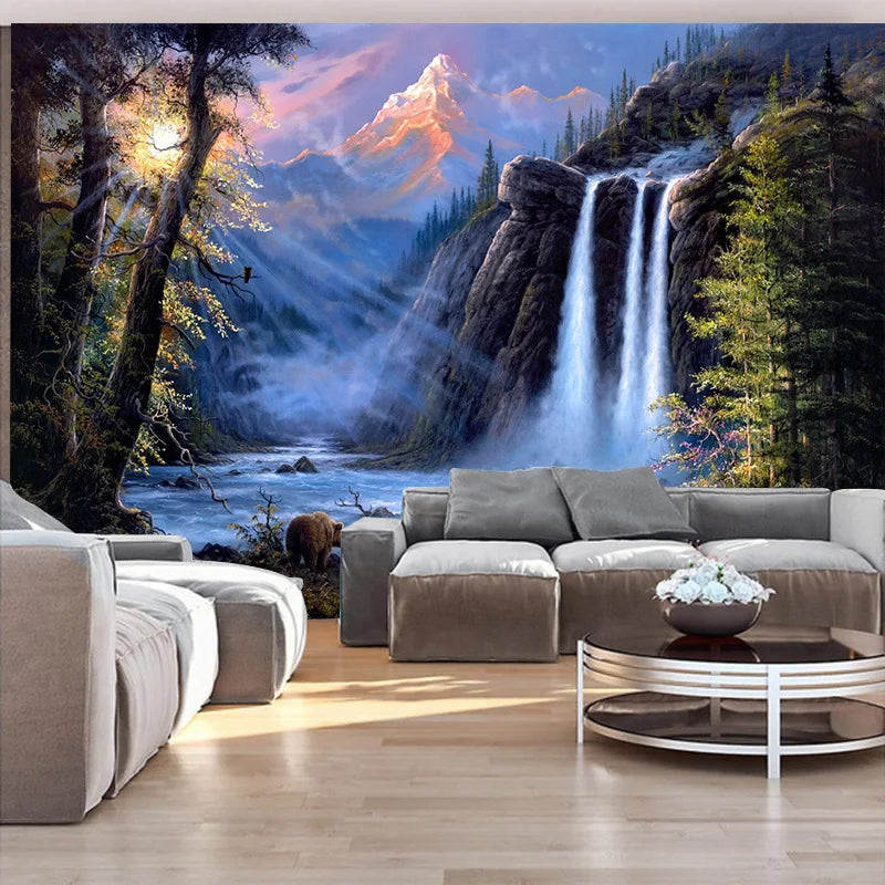 Axyaa Nature Wall Art for Home Decor - Mountains, Rivers, Landscapes, Waterfalls, Forests & Lakes