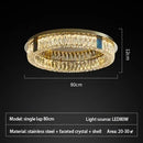 Axyaa Crystal Shell LED Ceiling Chandelier for Elegant Indoor Lighting