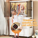 Axyaa 70cm Transparent Foldable Wardrobe, Portable Large-Capacity Storage Cabinet