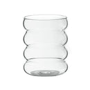 Axyaa Nordic Style Wavy Glass Tumbler Cup 340ml - Clear/Amber/Blue/Green - Drinkware 1 Piece