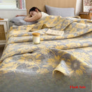 Axyaa Cotton Jacquard Wool Towel Quilt - Three-Layer Sofa Blanket