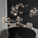 Axyaa Minimalist Glass Ball Pendant Light for Nordic Living Room, Bedroom, and Dining Room