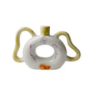 Axyaa Abstract Handle Ceramic Vase for Home Decoration and Floral Arrangement