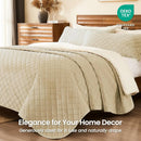 Axyaa Velvet Quilt King Size Bedding Set - Reversible Luxury Lightweight Comforter