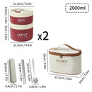 Axyaa Stainless Steel Thermal Bento Box Set for Kids - Leak-proof Food Container