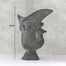 Axyaa Antique Bronze Decor Cow Rabbit Peacock Dragon Phoenix Vase Statues & Cups