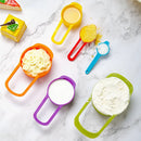 Axyaa Rainbow Plastic Measuring Spoon Set - Baking & Kitchen Tools