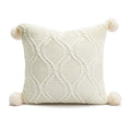 Christmas Chenille Plush Tufted Heart Tree Sugar Beige Cushion Cover for Home Decoration