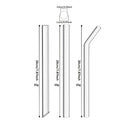 Axyaa High Borosilicate Glass Straw for Bubble Tea Smoothies Cocktails