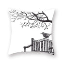 Axyaa Geometric Love Heart Print Square Pillowcase
