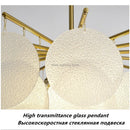 Axyaa Glass LED Pendant Chandelier 50cm Diameter Luxury Lighting Fixtures