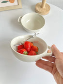 Axyaa 5-inch Ceramic Yogurt Dessert Fruit Bowl Bird's Nest Design