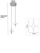 Axyaa Crystal Chandelier: Modern Loft Villa Staircase Dining Room Lighting