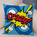 Axyaa Letters Print POP ART Pillowcase - Home Decor Cushion Cover
