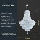 Axyaa European-Style Crystal Chandelier for Luxury Living Room, Villa & Staircase