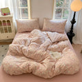 Axyaa Queen Size Strawberry Bedding Set: Duvet Cover, Bed Sheet, Pillowcase
