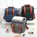 Axyaa Double Layer Crosbody Lunch Bag: Insulated Picnic Beverage Cooler & Travel Storage