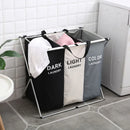 Axyaa Foldable 3-Grid Waterproof Laundry Basket & Toy Organizer Hamper