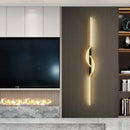 Axyaa Modern LED Wall Sconce - Black/Gold Wall Decor for Living Room, Bedroom, Dining Area