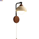 Axyaa Yellow Travertine LED Wall Lamp with White Glass - Modern Nordic Design