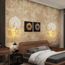 Axyaa Peacock Wall Lamp: Retro 3D Backdrop Lighting for Living Room & Bedroom