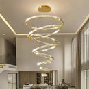 Axyaa Crystal Chandelier Stair Pendant Lights for Modern Home Decoration & Interior Lighting