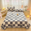 Axyaa Velvet Quilted Bed Cover Single/Double Bedspread - Winter Bed Linen