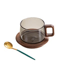 Axyaa Camellia Glass Coffee Cup Set