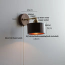 Axyaa LED Wall Sconce Walnut Wood Rotate Stair Light Fixture Nordic Modern Style