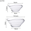 Axyaa Irregular Hammer Glass Salad Bowl Fruit Dessert Noodle Molecular Cuisine Tableware