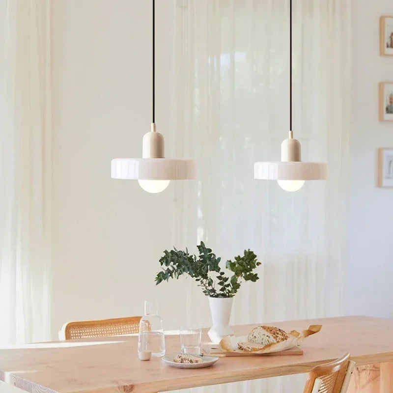 Axyaa Macaron Retro Glass Ceiling Chandelier - Vintage LED Pendant Lighting