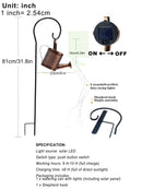 Axyaa Solar Tea Kettle Lantern: Vintage Iron Outdoor Light for Garden, Waterproof & Dusk-to-Dawn