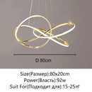 Axyaa Gold LED Chandelier: Modern Home Lighting for Living Room, Dining Room, Kitchen Ceiling Decoration