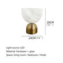 Axyaa Glass Desk Lamp Contemporary LED Light