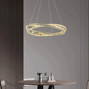 Axyaa Crystal Chandelier Stair Pendant Lamp Modern Living Room Lighting