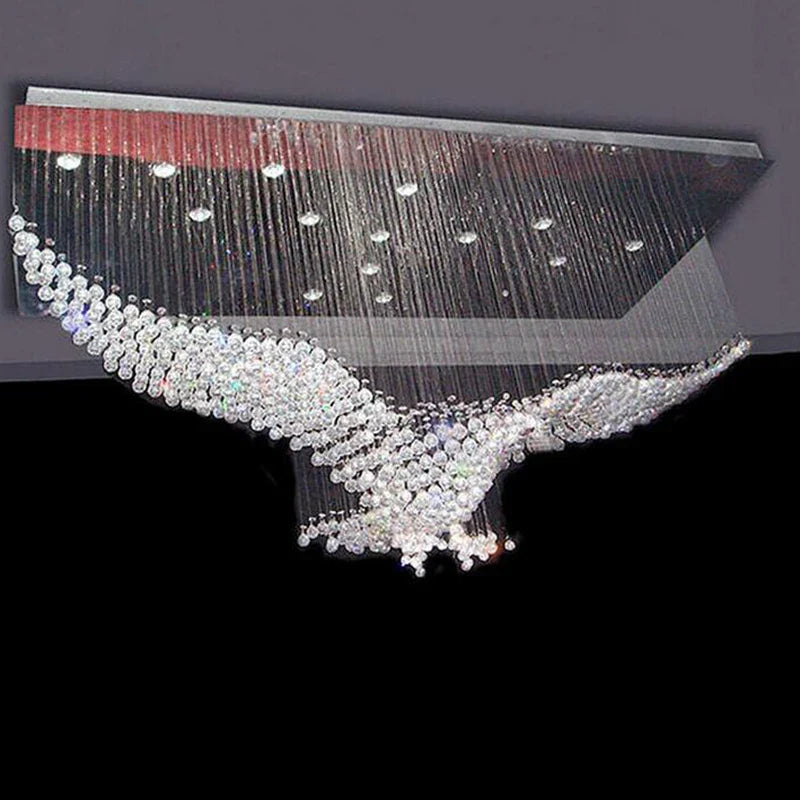 Axyaa Luxury Crystal Chandelier LED Lights for Modern Living Room