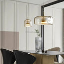 Axyaa Amber Glass Ceiling Chandelier Pendant Light for Living Room Bedroom Kitchen